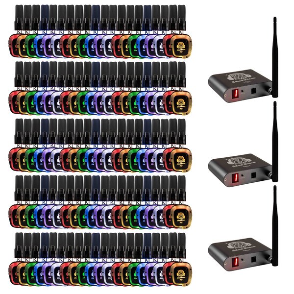 Main product image for Talent Silent Disco Prism Color Changing Headphone 100 Pack with 3 Transmitters233-3533